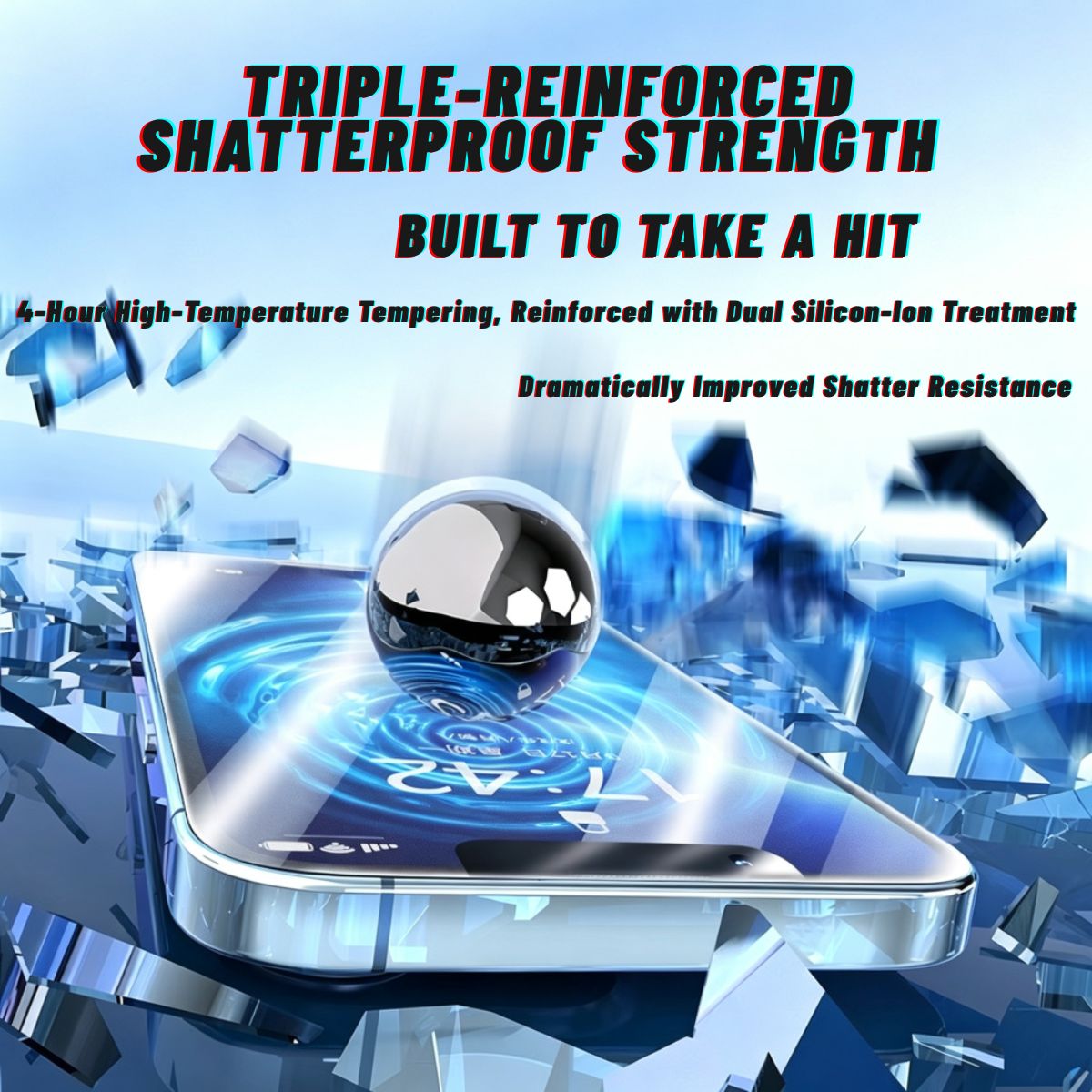 HD Narrow Border — triple-reinforced shatterproof strength