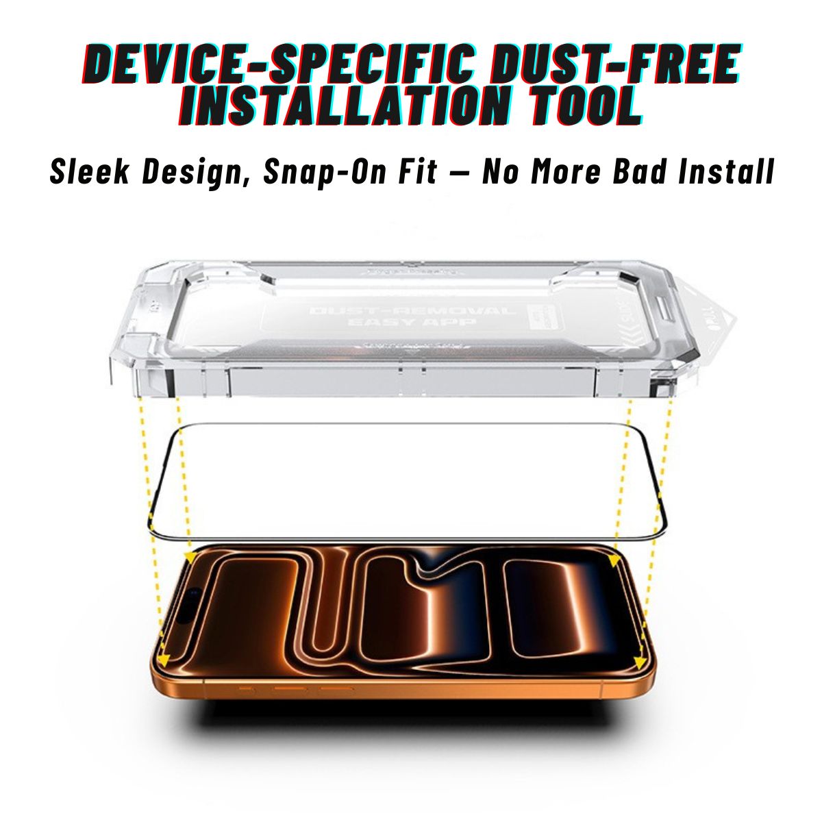 HD Silkprint 2X with Dust-Free Easy Installation Kit — alignment frame detail