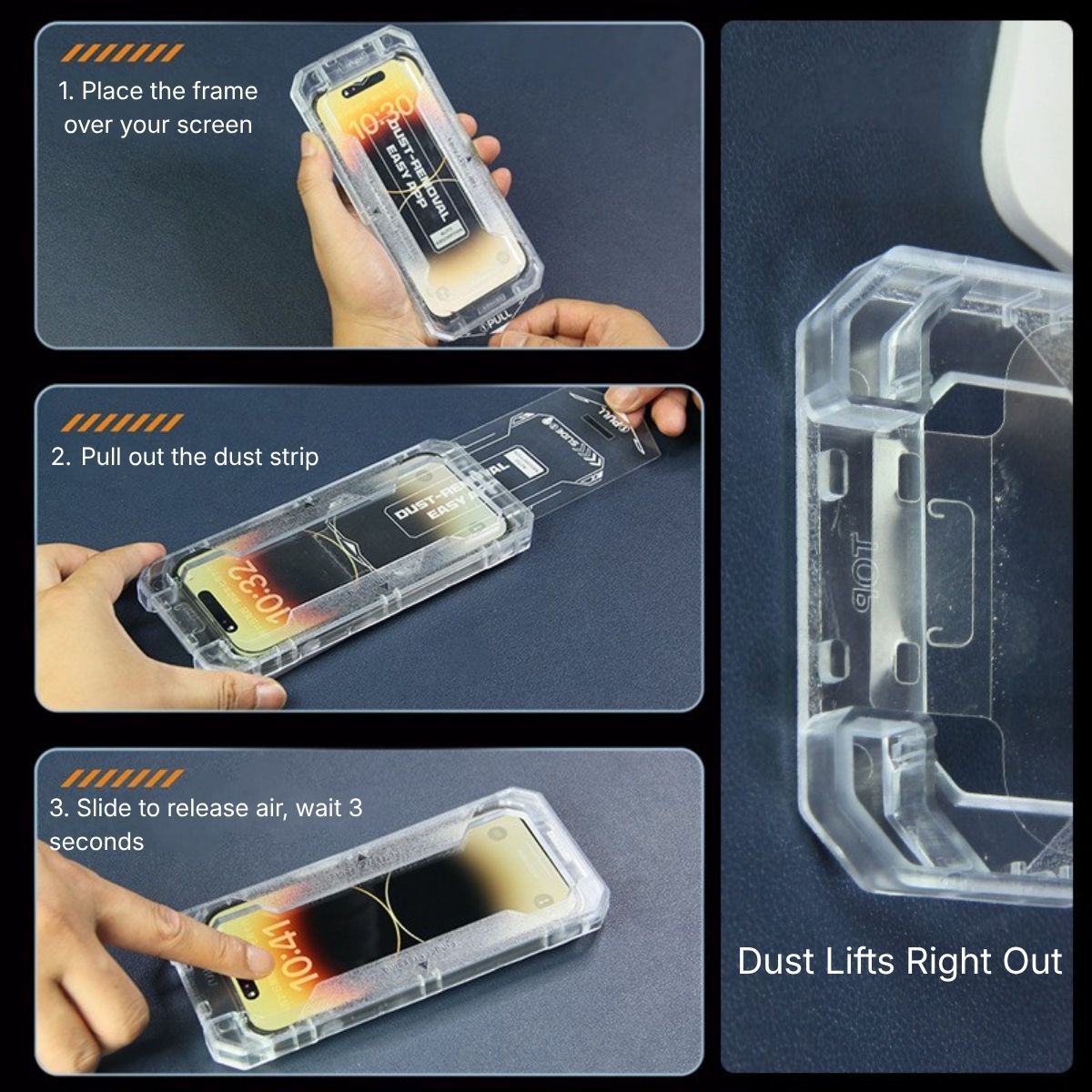 HD Silkprint 2X with Dust-Free Easy Installation Kit — glass clipped onto frame