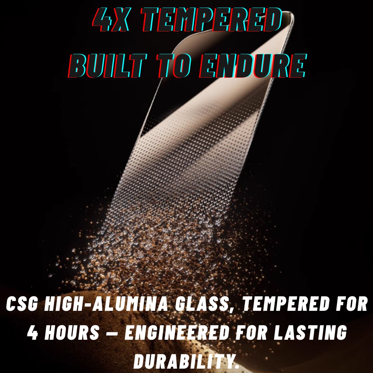 HD Silkprint 4X Super Strong Pro with Dust-Free Easy Installation Kit — glass clipped onto frame