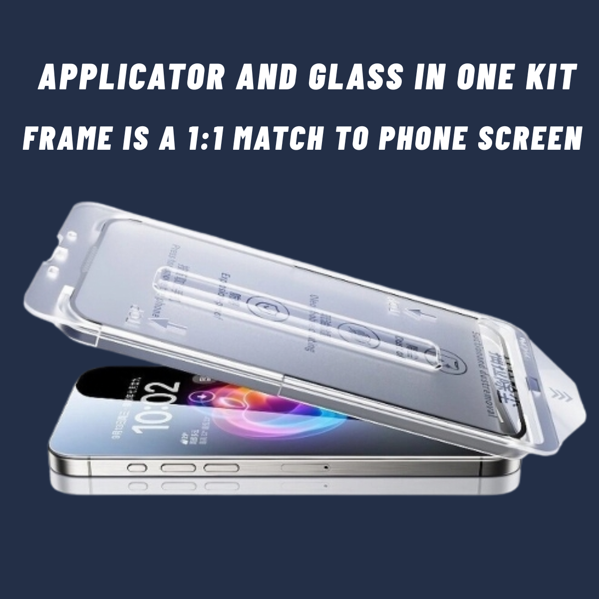 HD Silkprint Glass with Dust-Free Easy Installation Kit — alignment frame detail