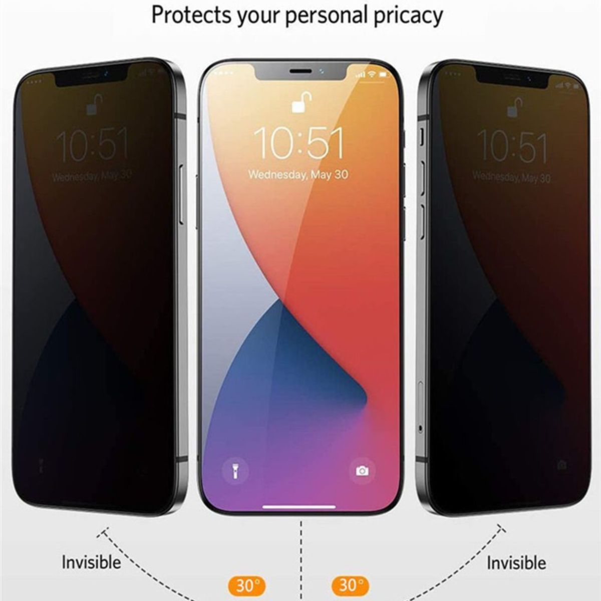 Privacy 30° — privacy angle demonstration