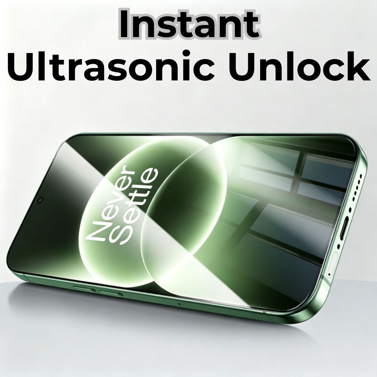 Ultrasonic Unlock Glass — sensor window detail