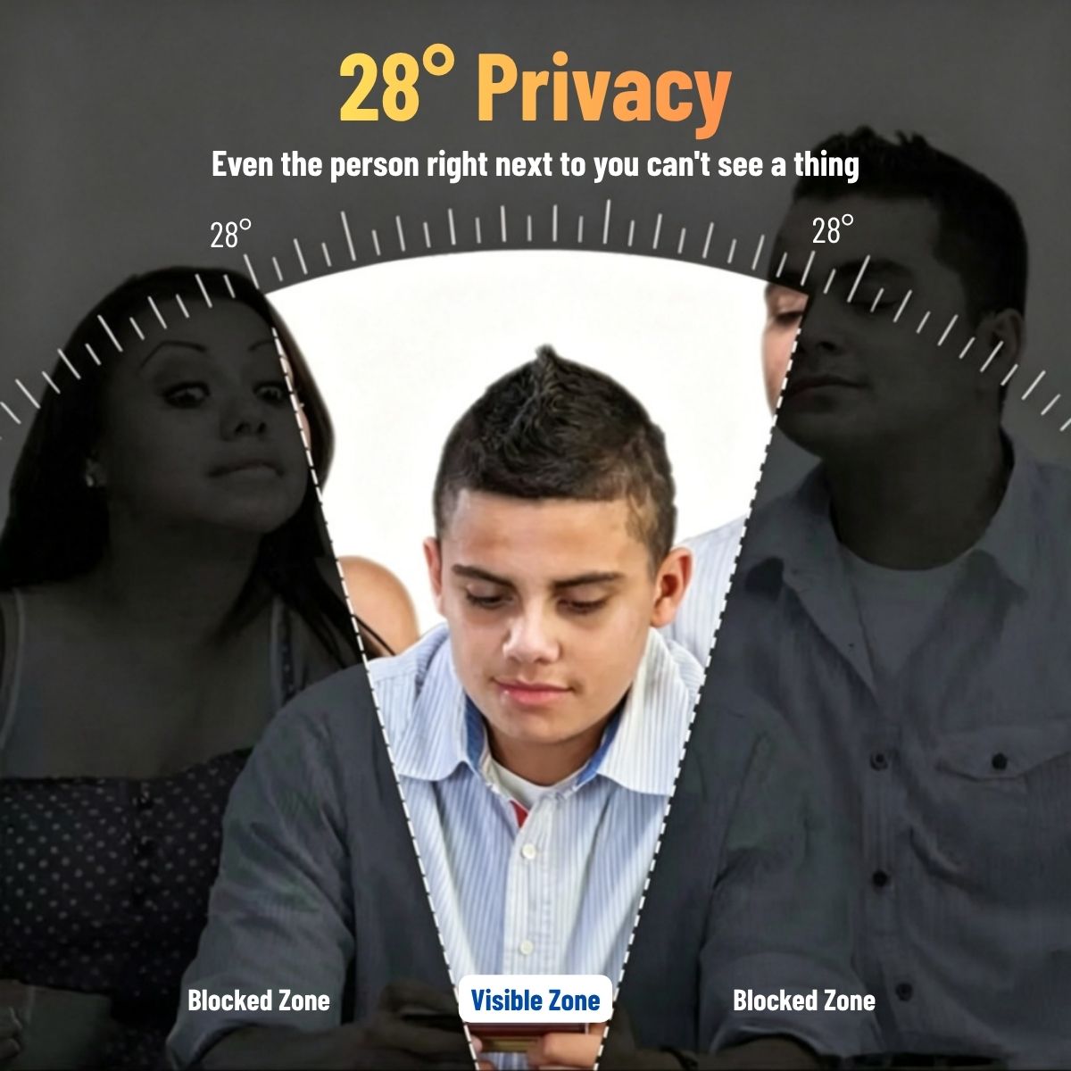 Ultrasonic Unlock Privacy Glass — edge fit on device