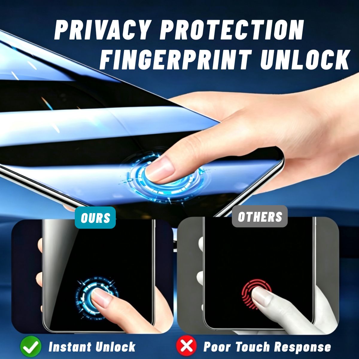 Ultrasonic Unlock Privacy Glass Pro — privacy angle detail