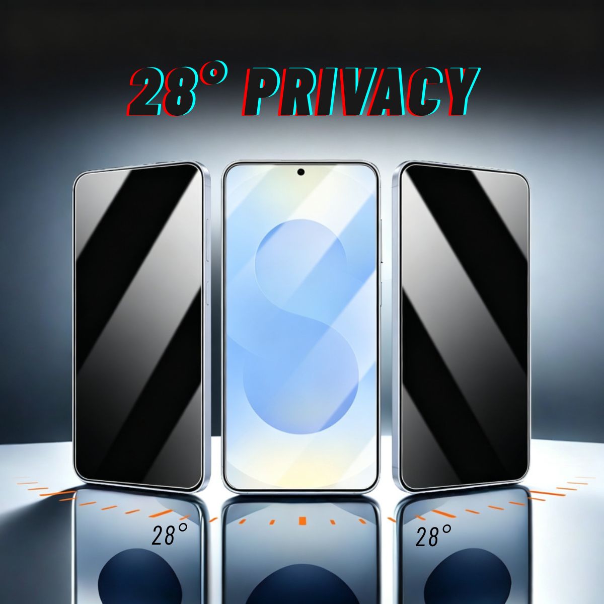 Ultrasonic Unlock Privacy Glass Pro — edge fit on device